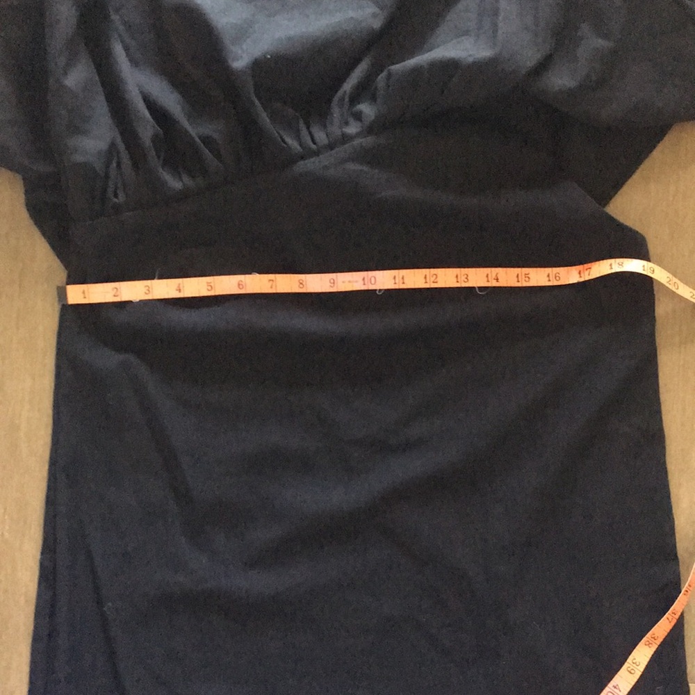 NWOT Tuckernuck Florencia black midi dress with ruffle one shoulder L - Picture 4 of 8
